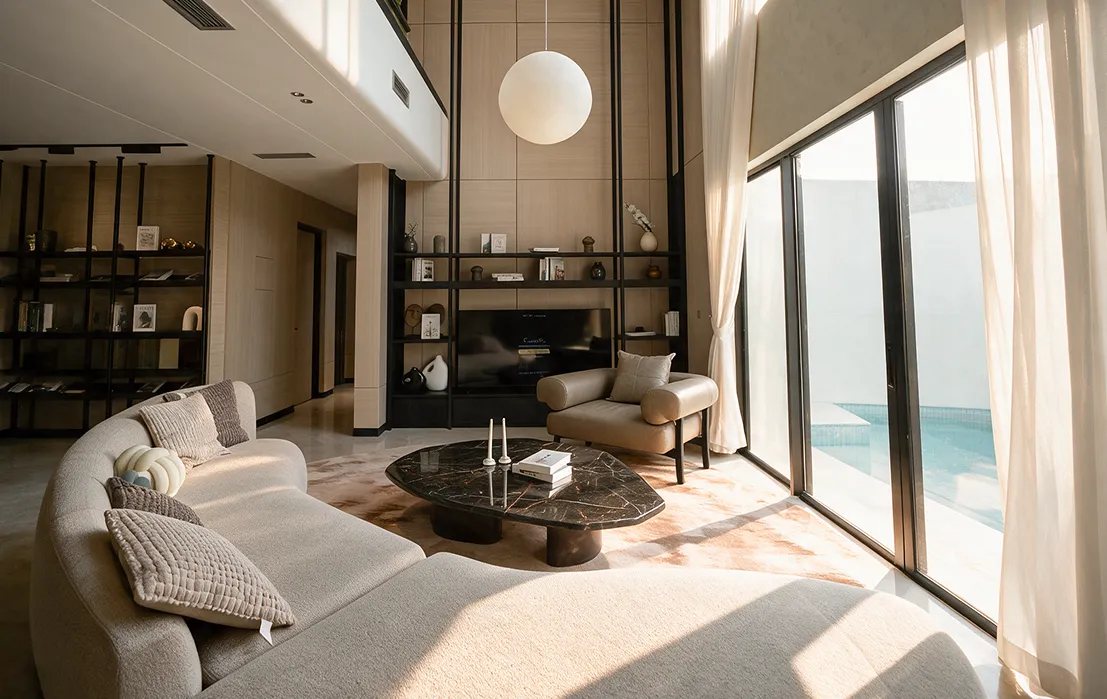 Luxe Court Interior Living Space