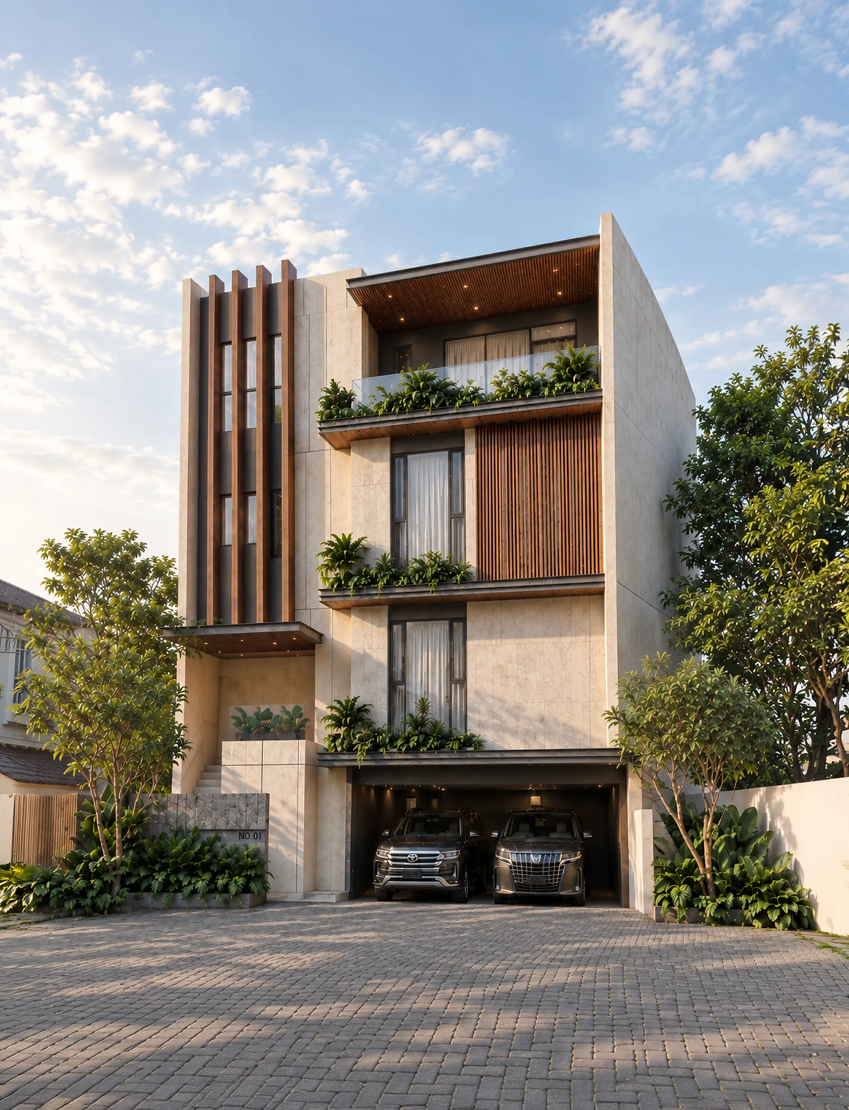 Luxe Court Exterior Architecture