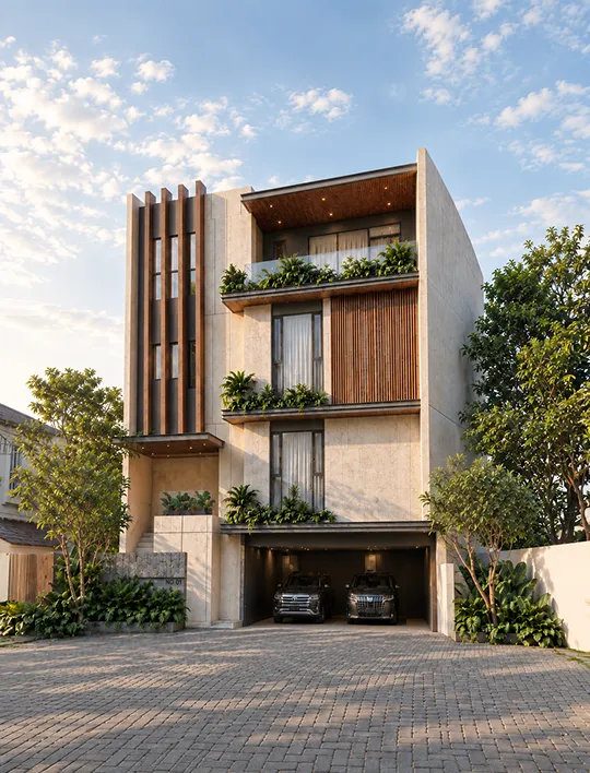 Luxe Court Exterior Architecture